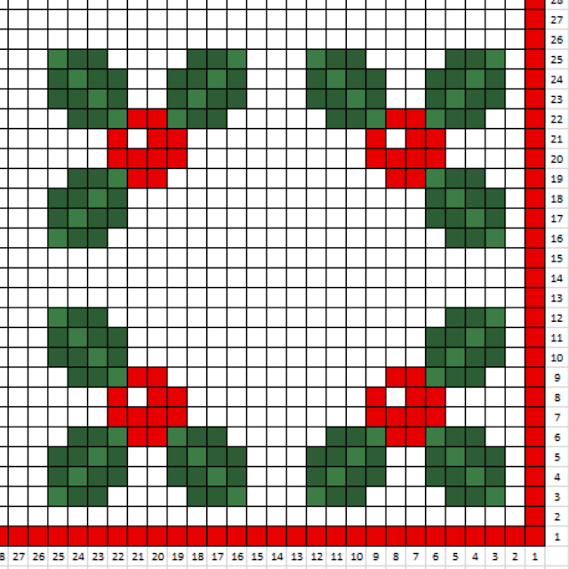 Miniature Christmas Holly Cross Stitch Gift Tag Pdf Pattern Etsy Artofit - Cross Stitch Holly Pattern Free