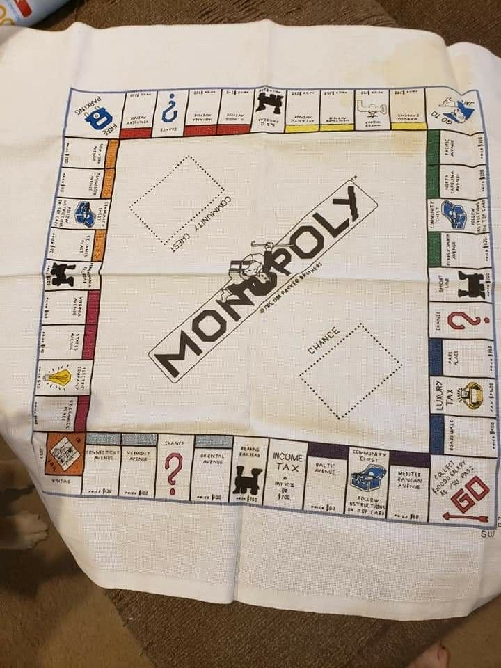 Monopoly Cross Stitch Pattern - Monopoly Counted Cross Stitch Pattern