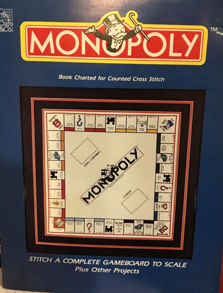 Monopoly Gameboard To Scale Book Charted For Counted Cross Stitch  - Monopoly Counted Cross Stitch Pattern
