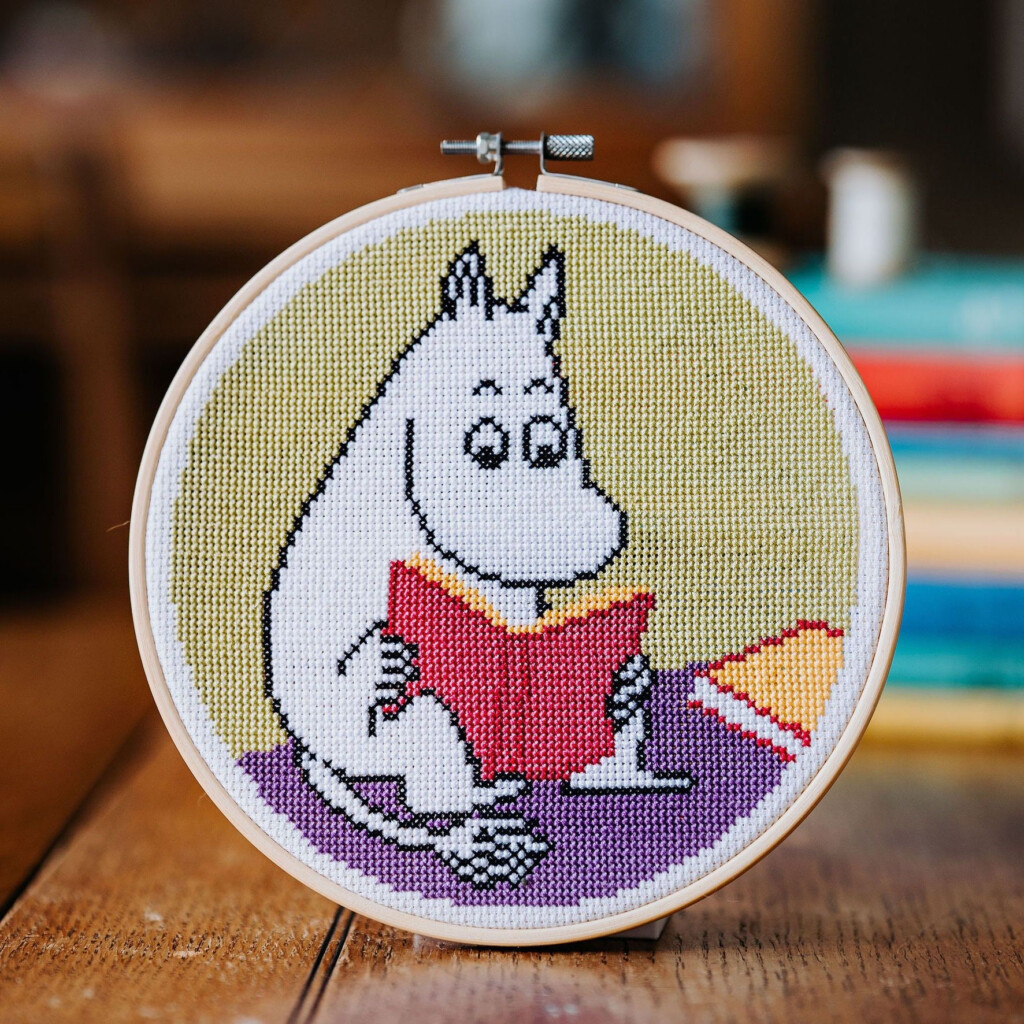 Moomin Cross Stitch Kit Moomintroll Reading Etsy UK Cross Stitch  - Moomin Cross Stitch Pattern Free