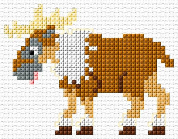 Moose Cross Stitch Designs - Christmas Moose Cross Stitch Pattern