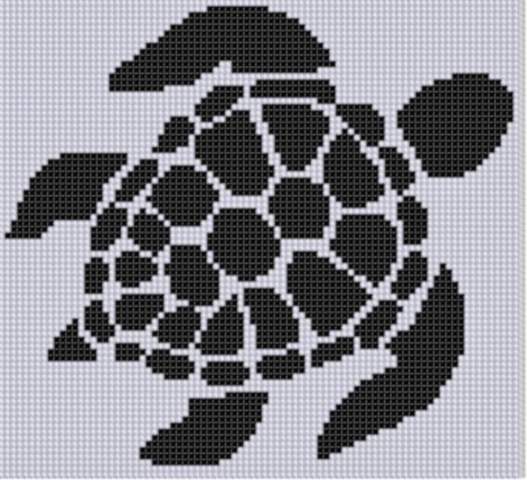 Mother Bee Designs Sea Turtle 3 Cross Stitch Pattern - Sea Turtle Cross Stitch Pattern