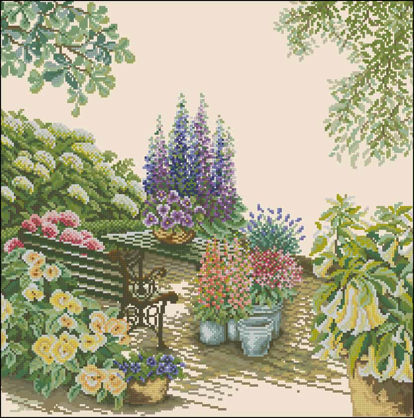 My Garden cross stitch Pattern Free Cross stitch Patterns - Japanese Garden Cross Stitch Pattern