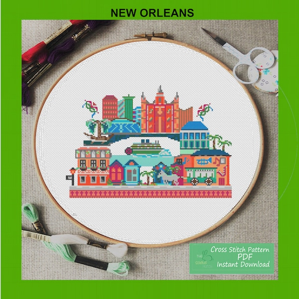 New Orleans Cross Stitch Patterns Etsy - New Orleans Cross Stitch Patterns