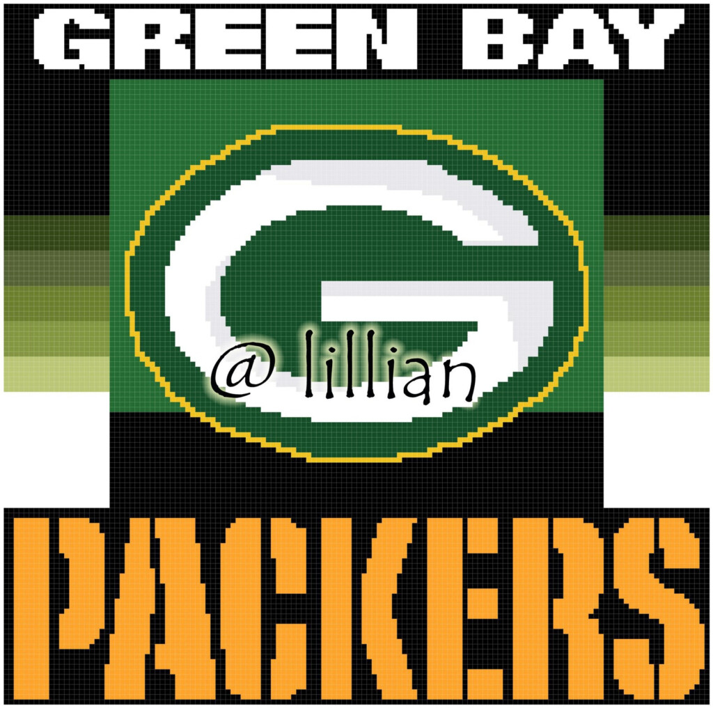 NFL GREEN Bay PACKERS Cross Stitch Pattern P D F Etsy - Green Bay Packers Cross Stitch Patterns