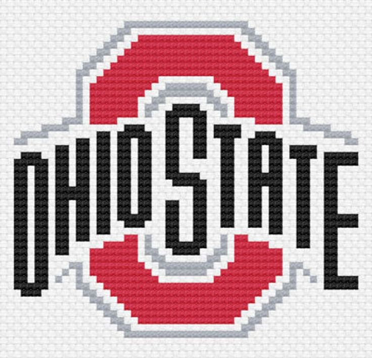 Ohio State Cross Stitch Pattern Etsy Cross Stitch Silhouette Cross  - Ohio State Cross Stitch Pattern