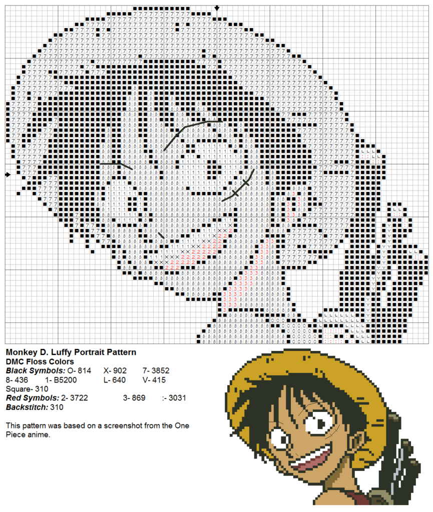 One Piece Cross Stitch Pattern Printable Templates Free - Puzzle Piece Cross Stitch Pattern
