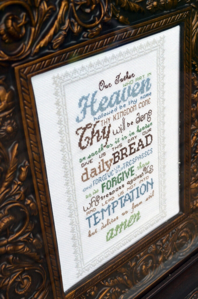 Our Father Cross Stitch Pattern Etsy - Our Father Cross Stitch Pattern