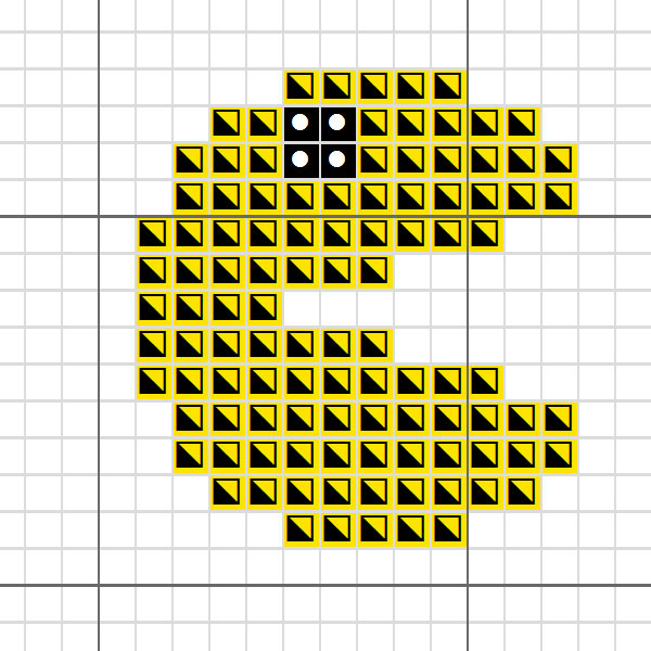 Pac Man Cross Stitch Pattern - Pac Man Cross Stitch Pattern