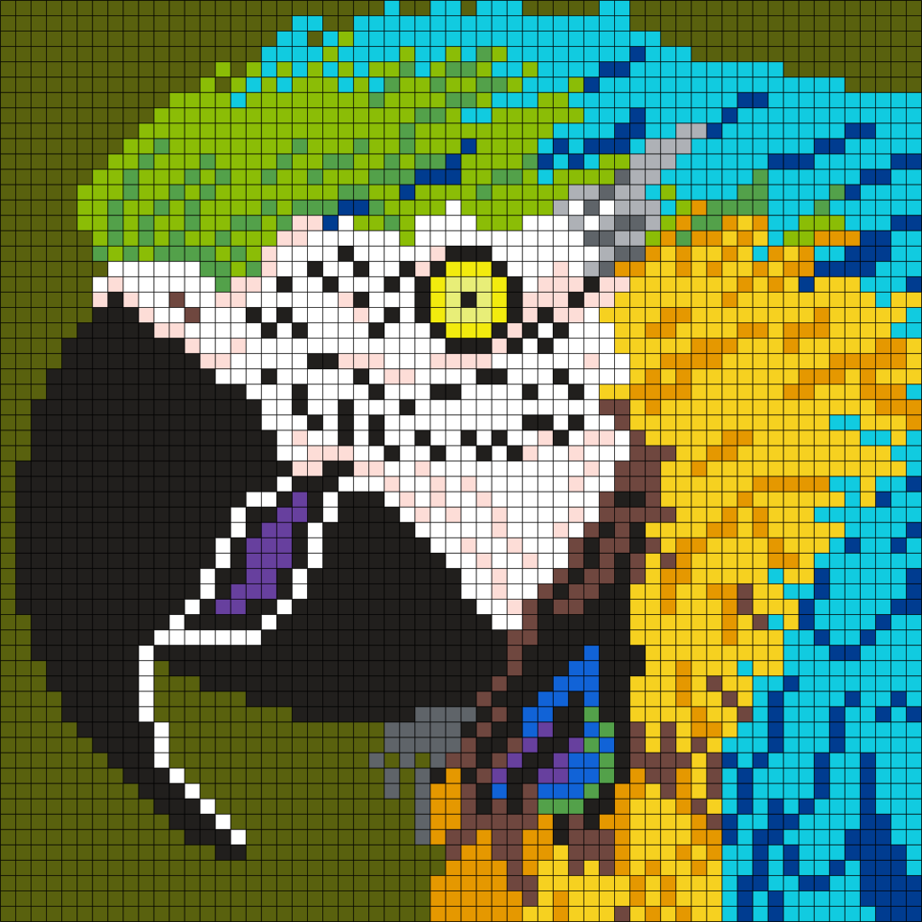 Parrot Pixel Art Pixel Art Pattern Pixel Art Cross Stitch Patterns  - Pixel Art Cross Stitch Patterns