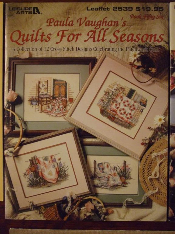 Paula Vaughan Quilts For All Seasons Cross Stitch Patterns Book 56  - Paula Vaughan Cross Stitch Patterns
