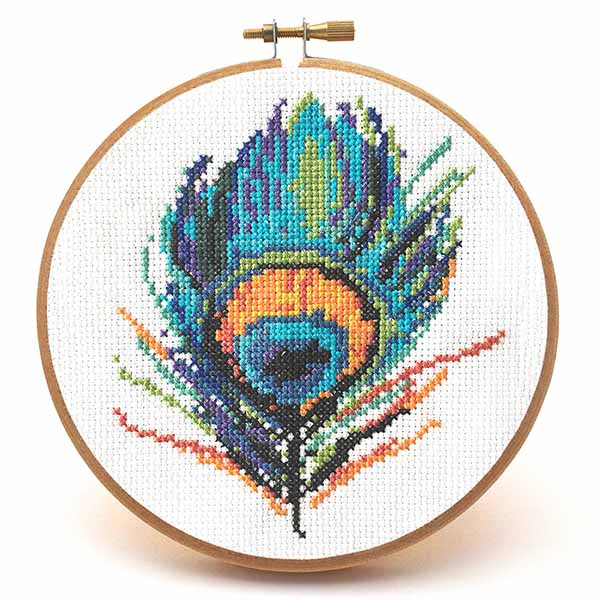Peacock Feather Cross Stitch Pattern Peacock Fig - Peacock Feather Cross Stitch Pattern Free