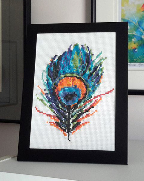 Peacock Feather Cross Stitch Pattern Peacock Fig - Peacock Feather Cross Stitch Pattern Free
