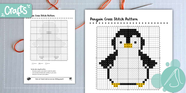 Penguin Pattern Cross Stitch Crafts Lehrer Gemacht  - Penguin Cross Stitch Pattern Free