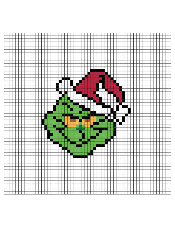 Perler Bead The Grinch Pattern In 2022 Christmas Cross Stitch Cross  - The Grinch Cross Stitch Pattern