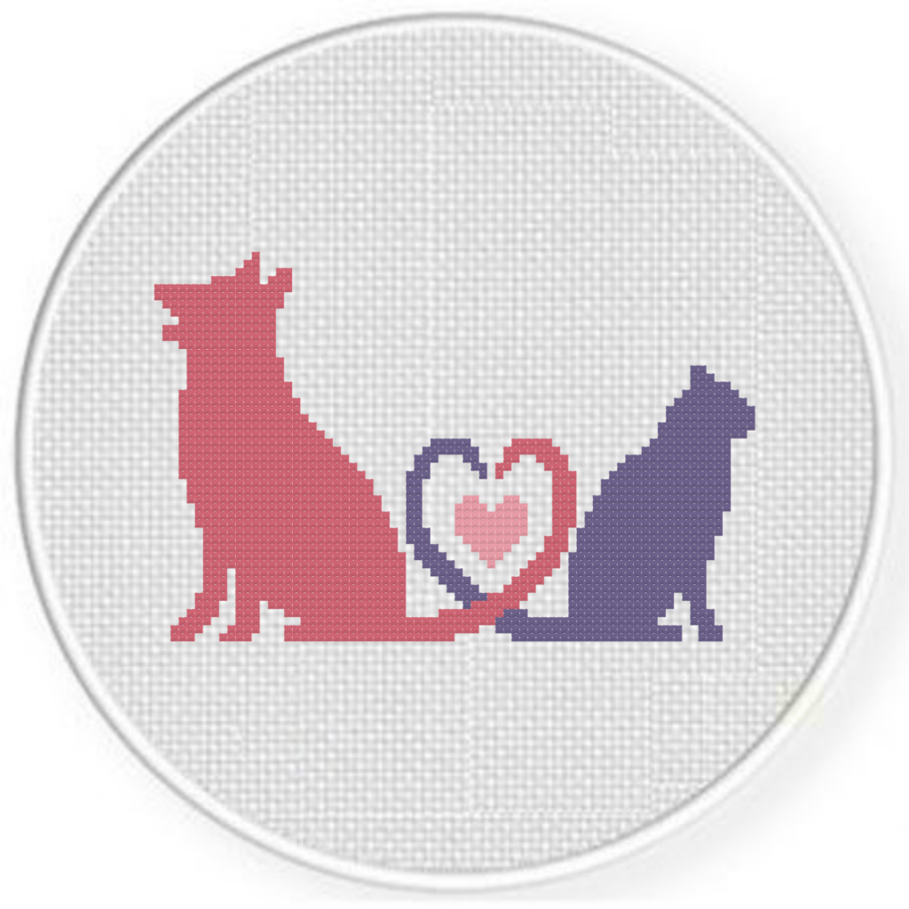 Pet Love Cross Stitch Pattern Daily Cross Stitch - Cross Stitch Pattern For Love
