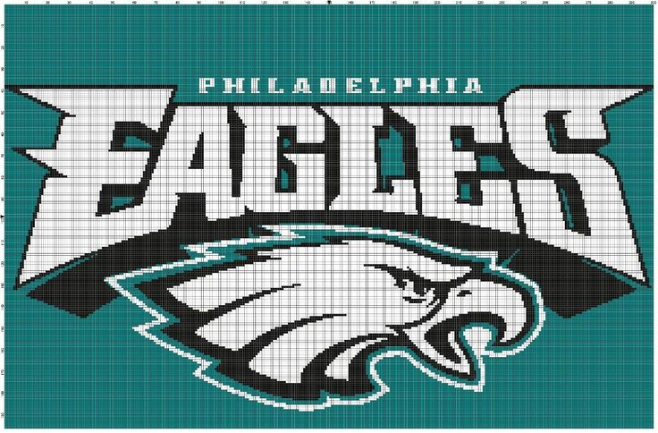 Philadelphia Eagles Pattern On Craftsy Graph Crochet Crochet  - Philadelphia Eagles Cross Stitch Pattern