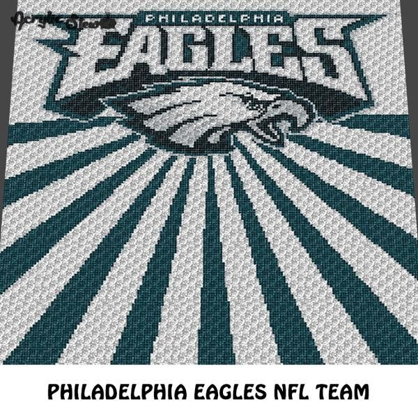 Philadelphia Eagles Pennsylvania NFL Football Team Logo Design Crochet  - Philadelphia Eagles Cross Stitch Pattern