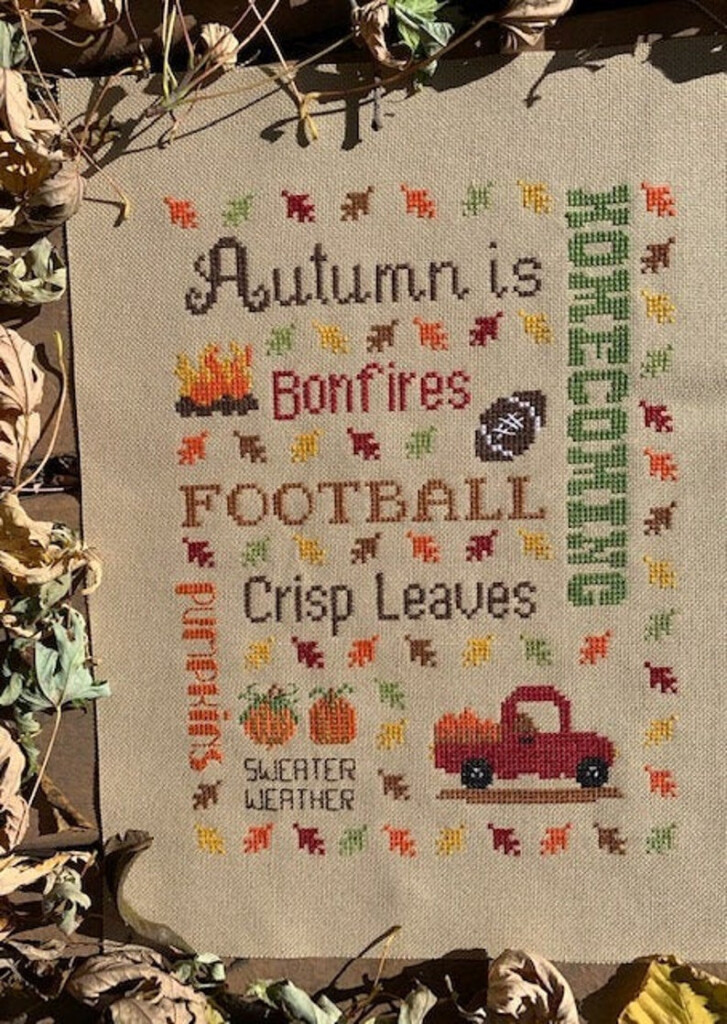 Pickle Barrel HARVEST TIME Cross Stitch Pattern AUTUMN Cross Stitch  - Angel Of Autumn Cross Stitch Pattern
