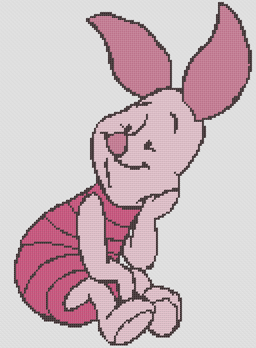 Piglet Winnie The Pooh Cross Stitch Cross Stitch 4 Free - Winnie The Pooh And Piglet Cross Stitch Patterns