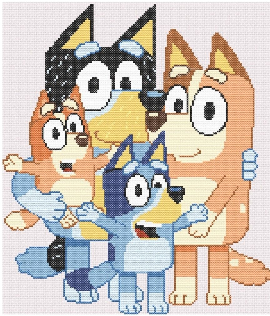 Pin On Bluey - Cross Stitch Pattern From Photograph