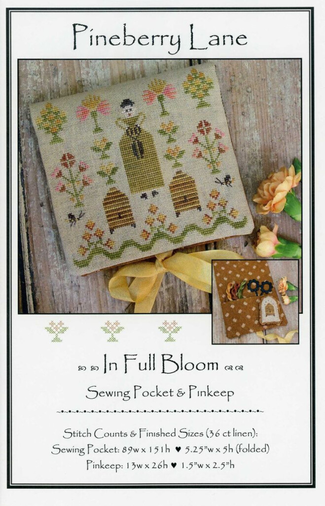  Pineberry Lane In Full Bloom Cross Stitch Pattern Counted Cross  - Pineberry Lane Cross Stitch Patterns