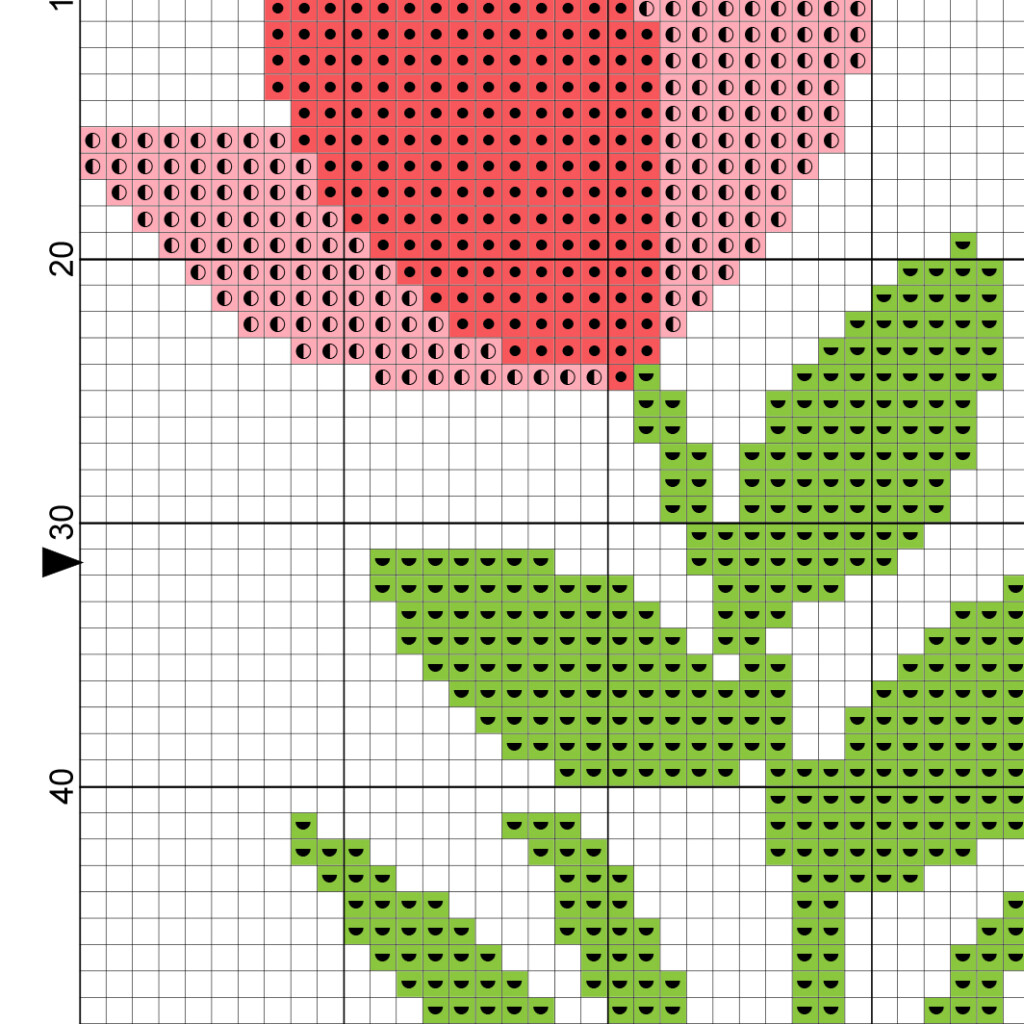 Pink Cute Flowers Cross Stitch Pattern Daily Cross Stitch - Cross Stitch Patterns Free Flowers
