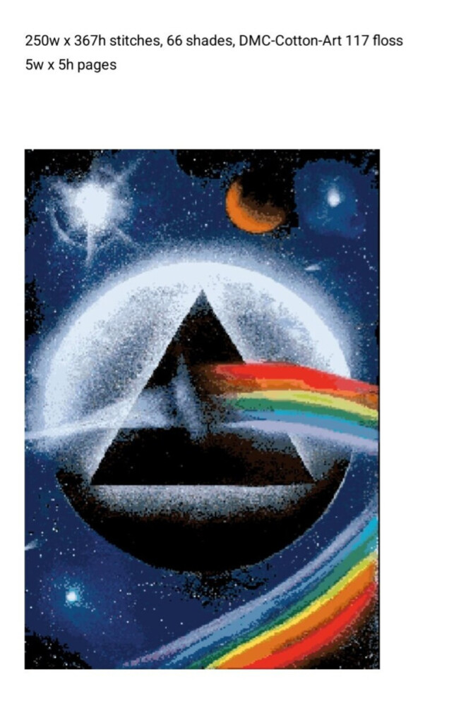 Pink Floyd Cross Stitch Pdf Pattern Etsy - Pink Floyd Cross Stitch Pattern