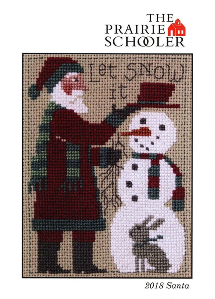 PRAIRIE SCHOOLER SANTA 2018 Cross Stitch Pattern - Prairie Schooler Santa Cross Stitch Patterns