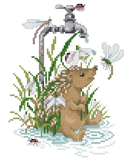 Prickly Washday Counted Cross Stitch Patterns And Charts - Washday Again Cross Stitch Pattern