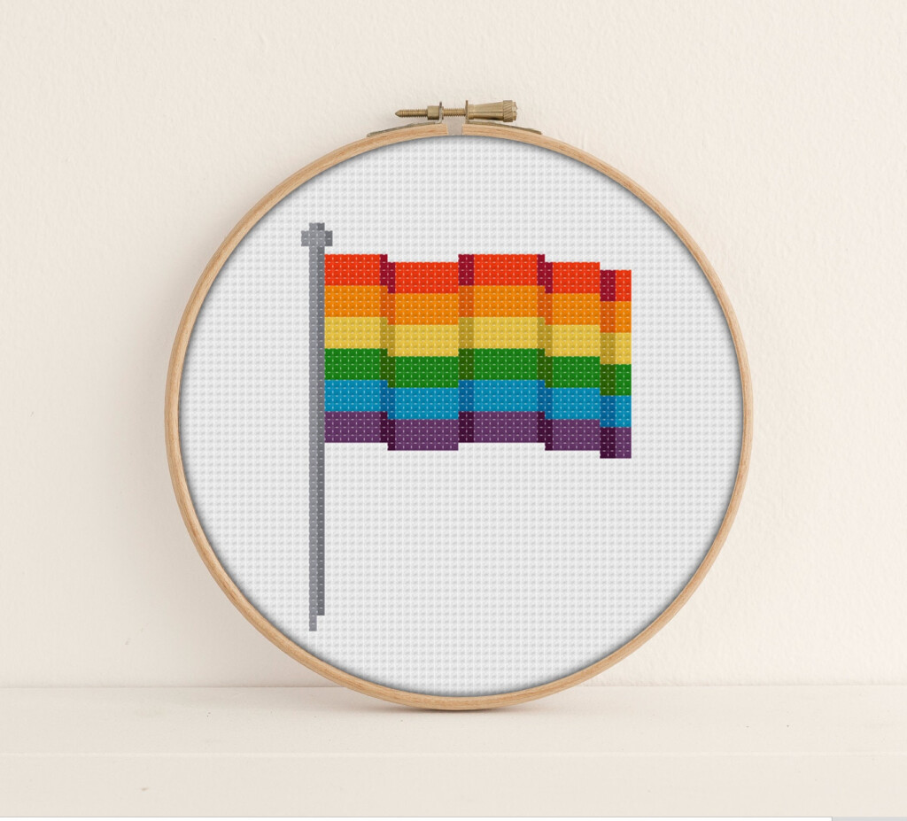 Pride Flag Cross Stitch Pattern Printable PDF Pattern LGBT Etsy - Pride Flag Cross Stitch Pattern