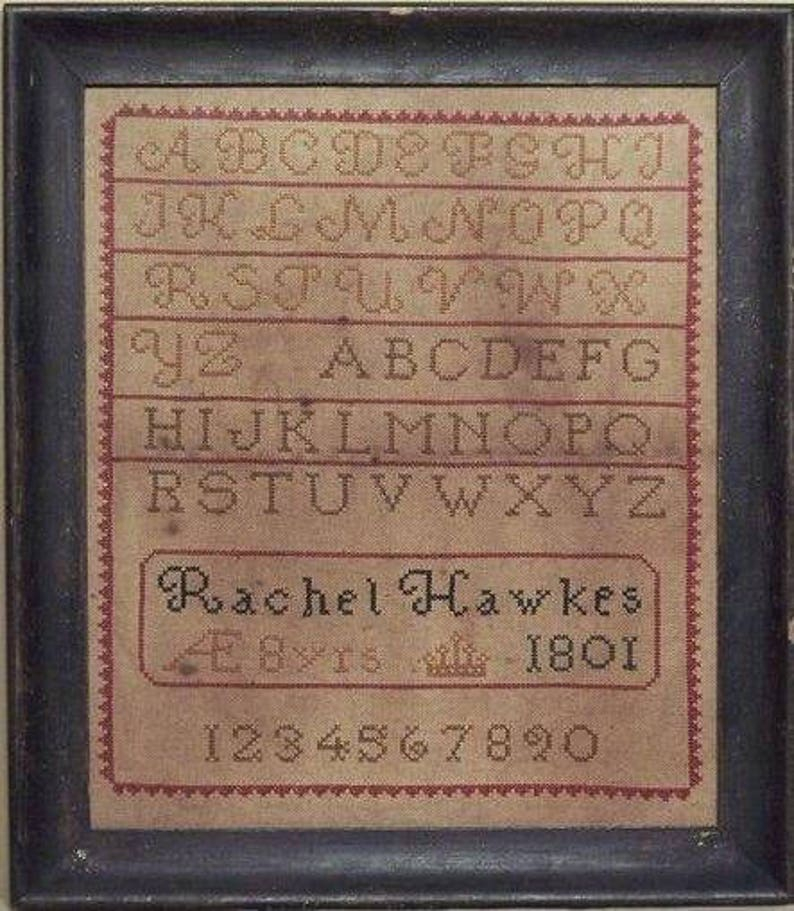Primitive Cross Stitch Sampler Chart pattern primitive Needlework  - Primitive Cross Stitch Sampler Patterns