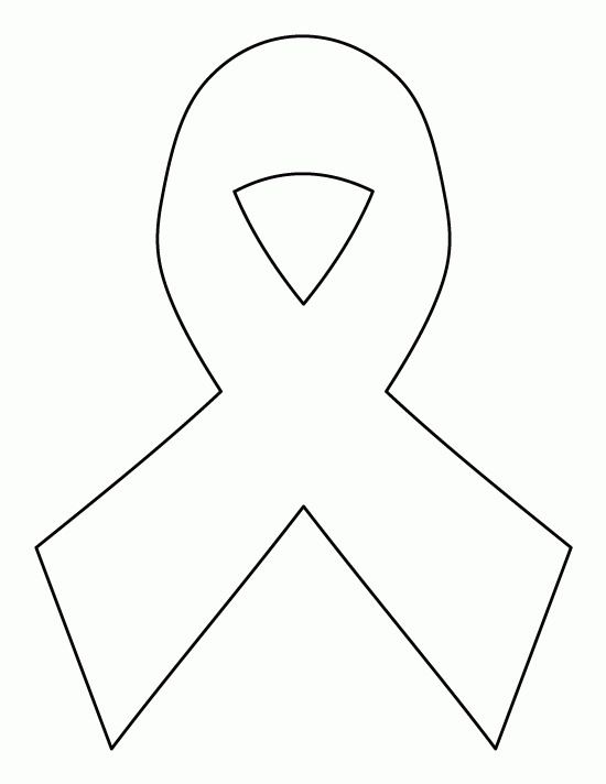 Printable Cancer Ribbon Template - Cross Stitch Cancer Ribbon Pattern