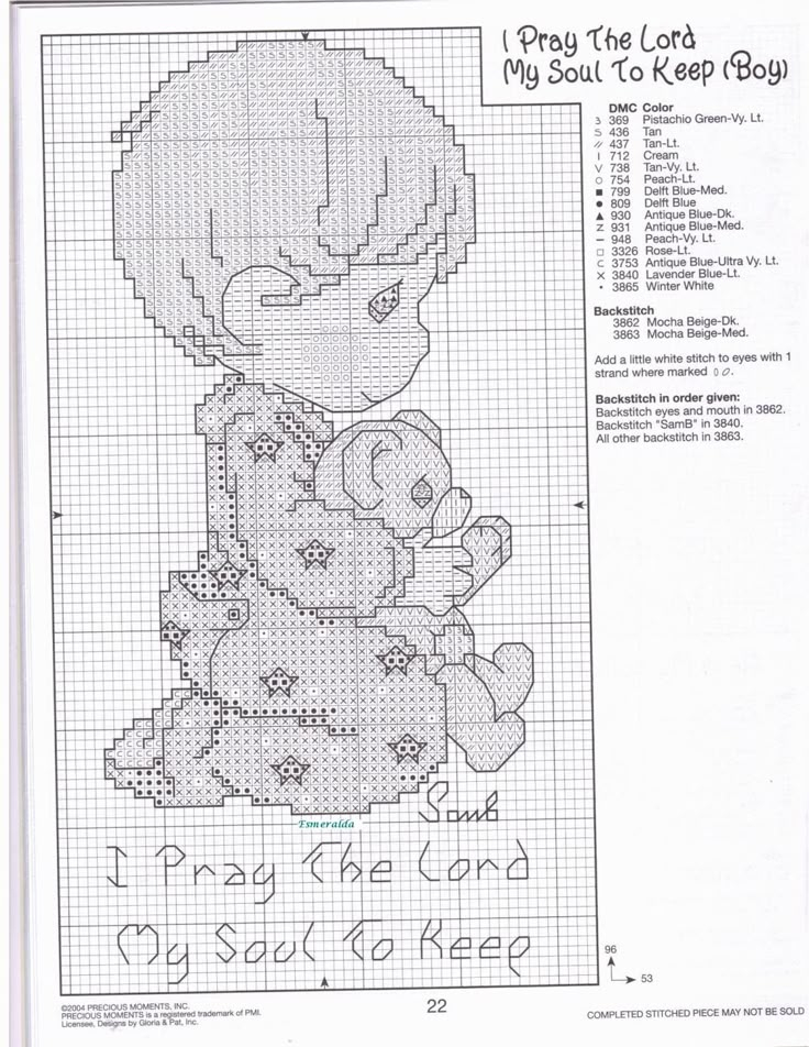 Printable Precious Moments Cross Stitch Patterns - Free Printable Pdf Precious Moments Cross Stitch Patterns