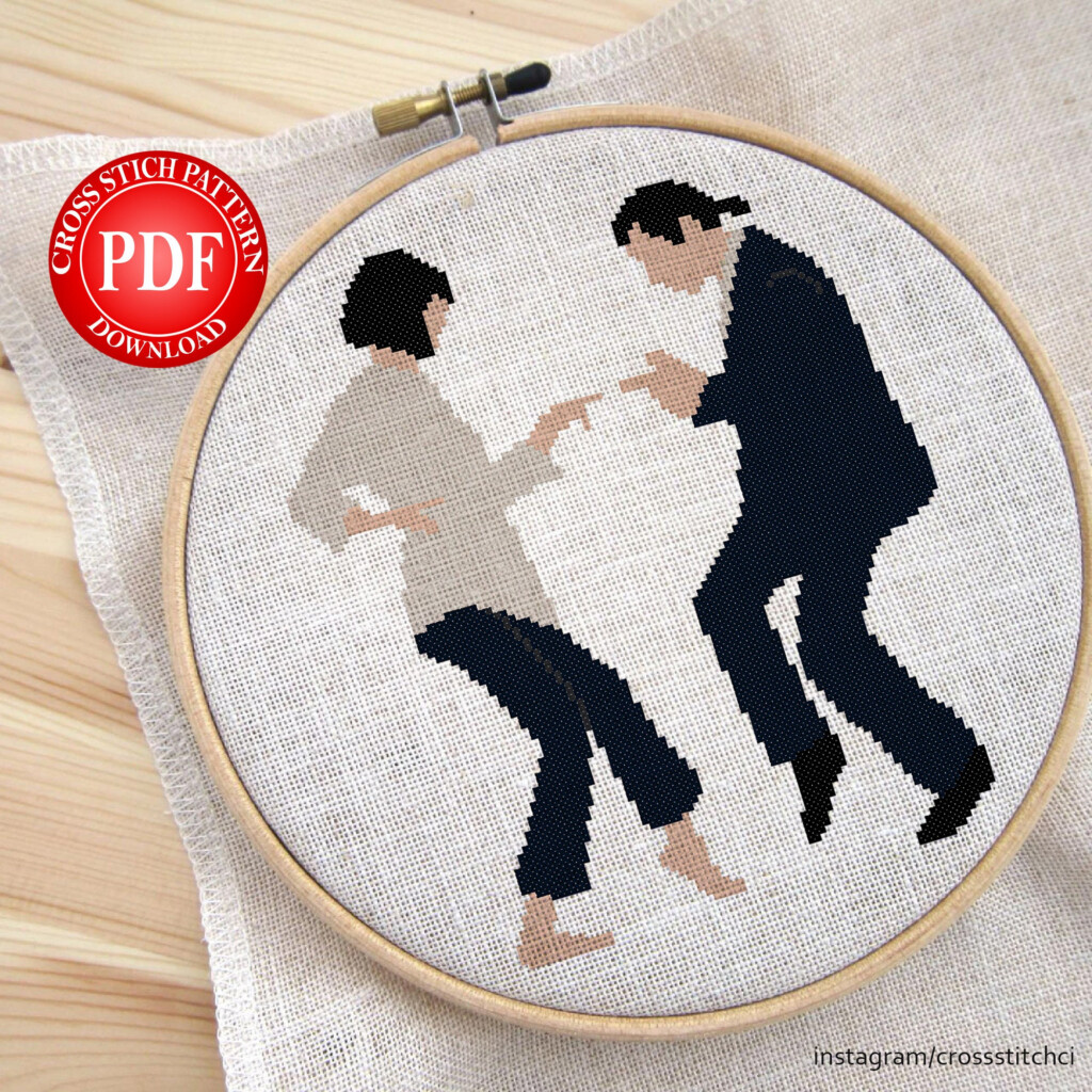 Pulp Fiction Cross Stitch Pattern Digital Print Instant Download Etsy - Pulp Fiction Cross Stitch Pattern