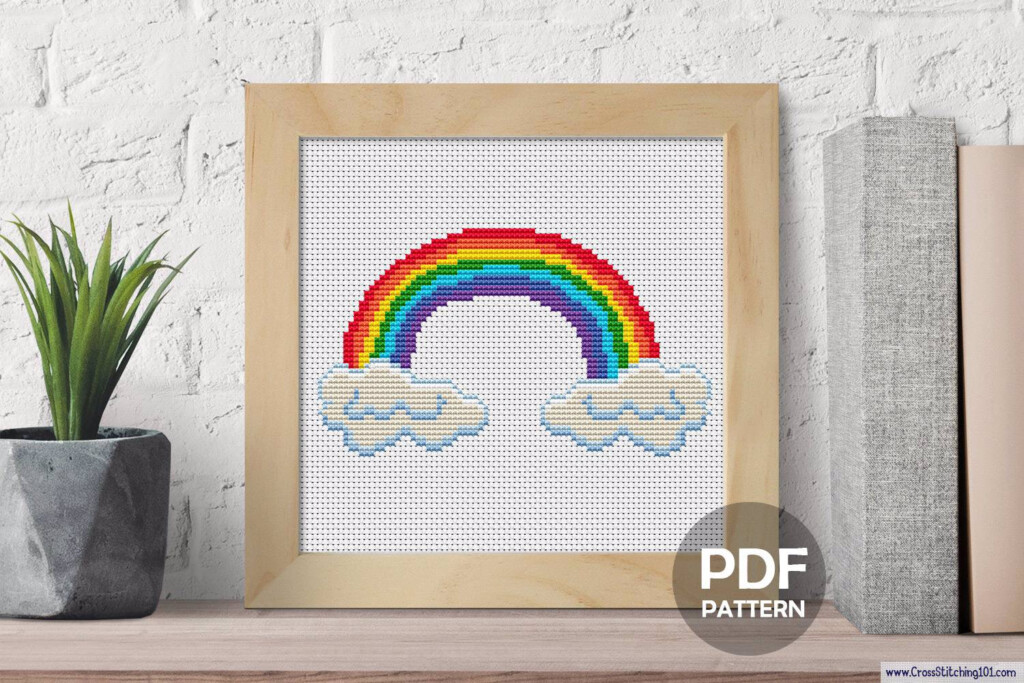 Rainbow Cross Stitch Pattern Cross Stitch Patterns - Easy Rainbow Cross Stitch Pattern