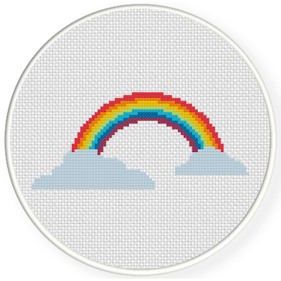 Rainbow Cross Stitch Pattern Daily Cross Stitch - Small Rainbow Cross Stitch Pattern Free