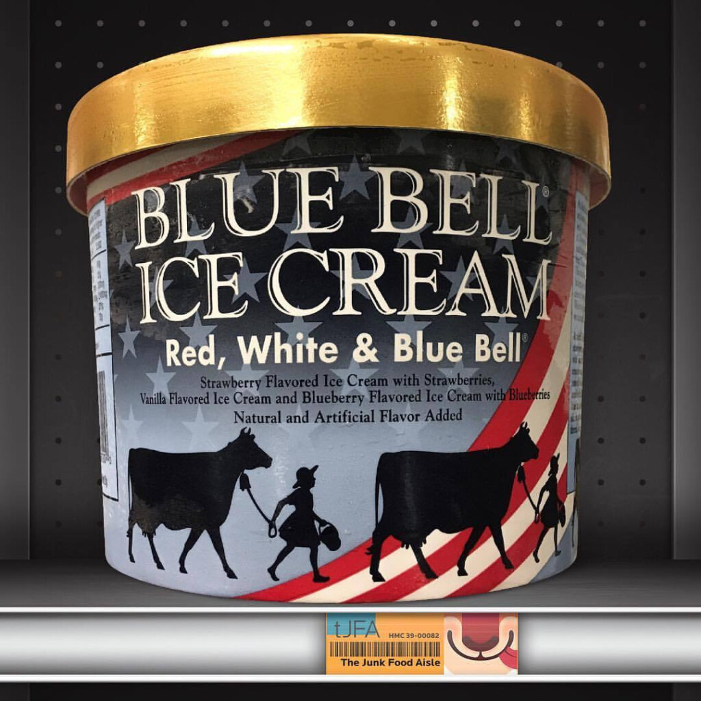 Red White Blue Bell Ice Cream The Junk Food Aisle - Free Large Red White And Blue Bell Pattern Cross Stitch
