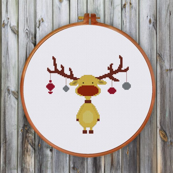 Retro Reindeer Ritacuna - Christmas Reindeer Cross Stitch Patterns