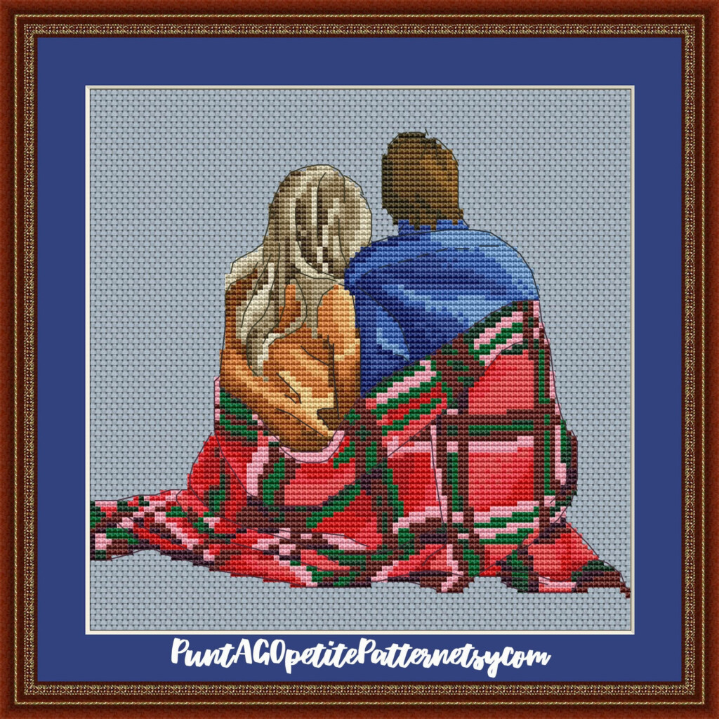 Romantic Lovers Cross Stitch Pdf Pattern Etsy - Easy Romantic Cross Stitch Patterns