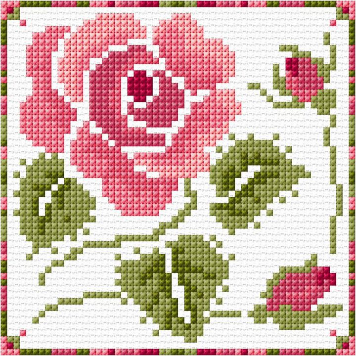 Rose Cross Stitch Patterns - Free Rose Cross Stitch Patterns