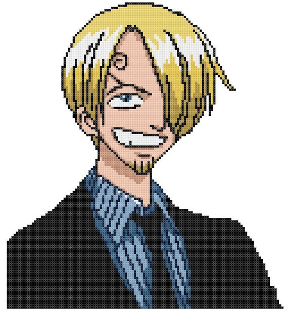 Sanji One Piece Cross Stitch Pattern By OddityAttic On Etsy - Puzzle Piece Cross Stitch Pattern