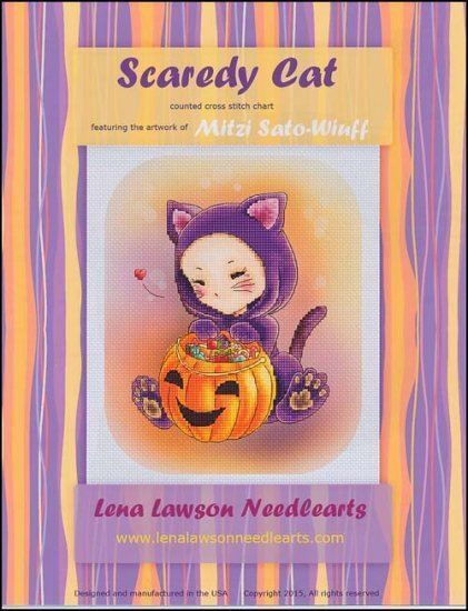 Scaredy Cat By Lena Lawson Cross Stitch Pattern EBay Cross Stitch  - Lena Lawson Cross Stitch Patterns