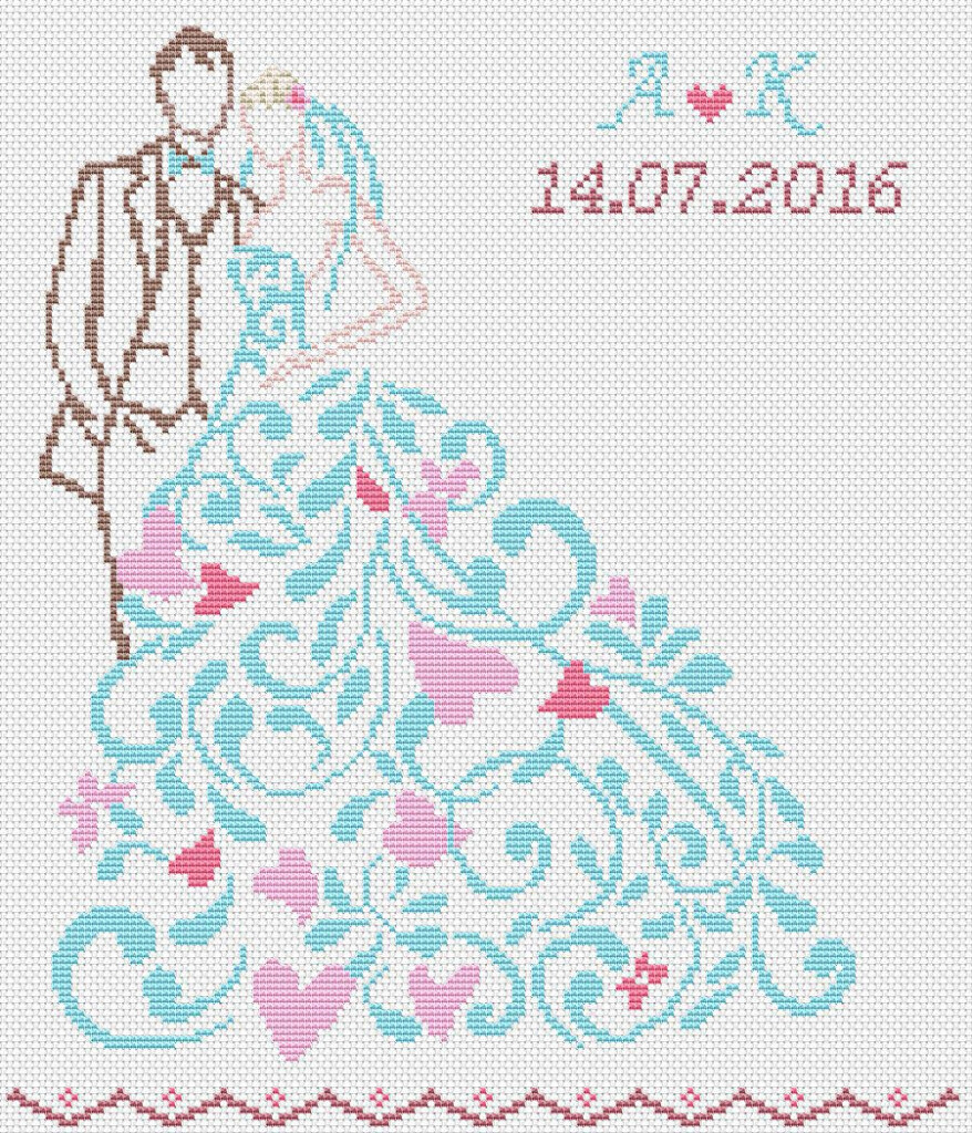 Scheme For Cross Stitch Cross Stitch Pattern Wedding Gift Cross Stitch  - Wedding Cross Stitch Patterns Download Pdf