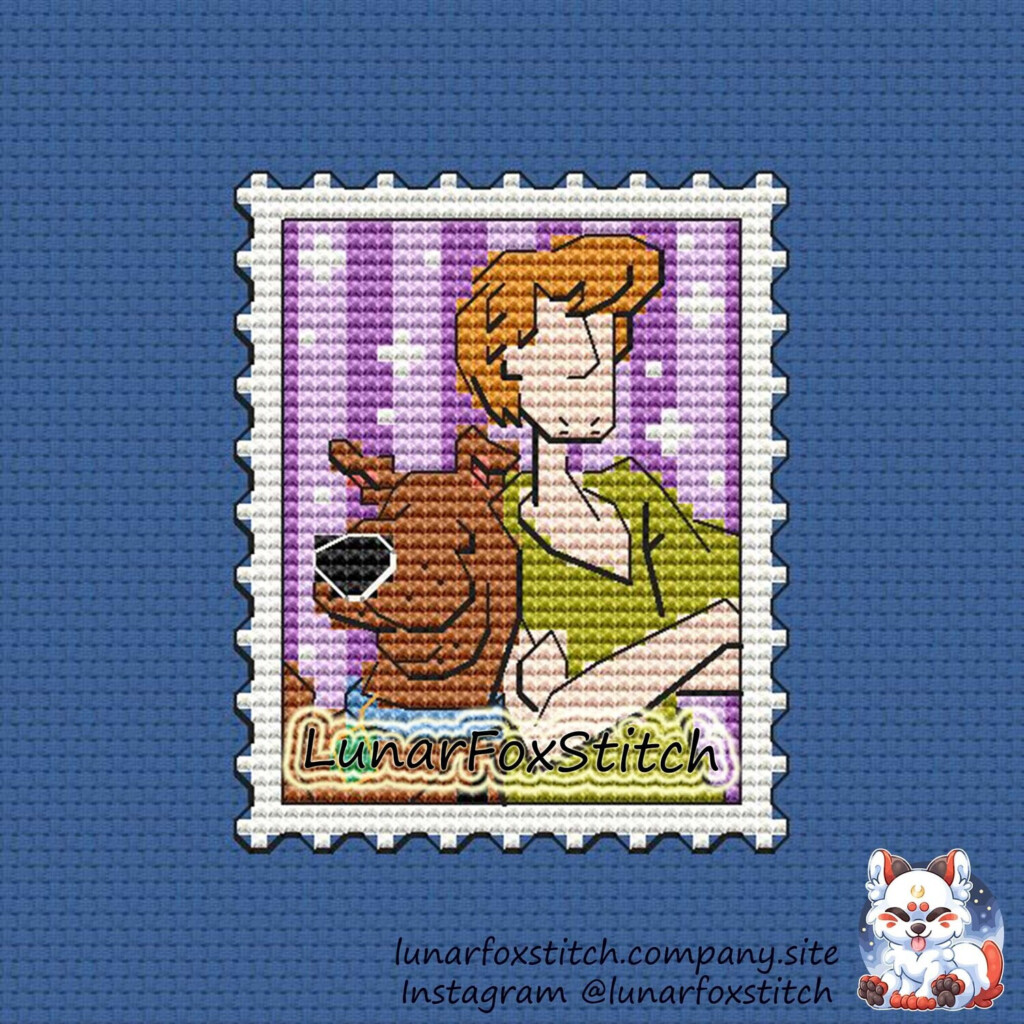 Scooby Doo Stamp Cross Stitch Pattern - Scooby Doo Cross Stitch Patterns Free