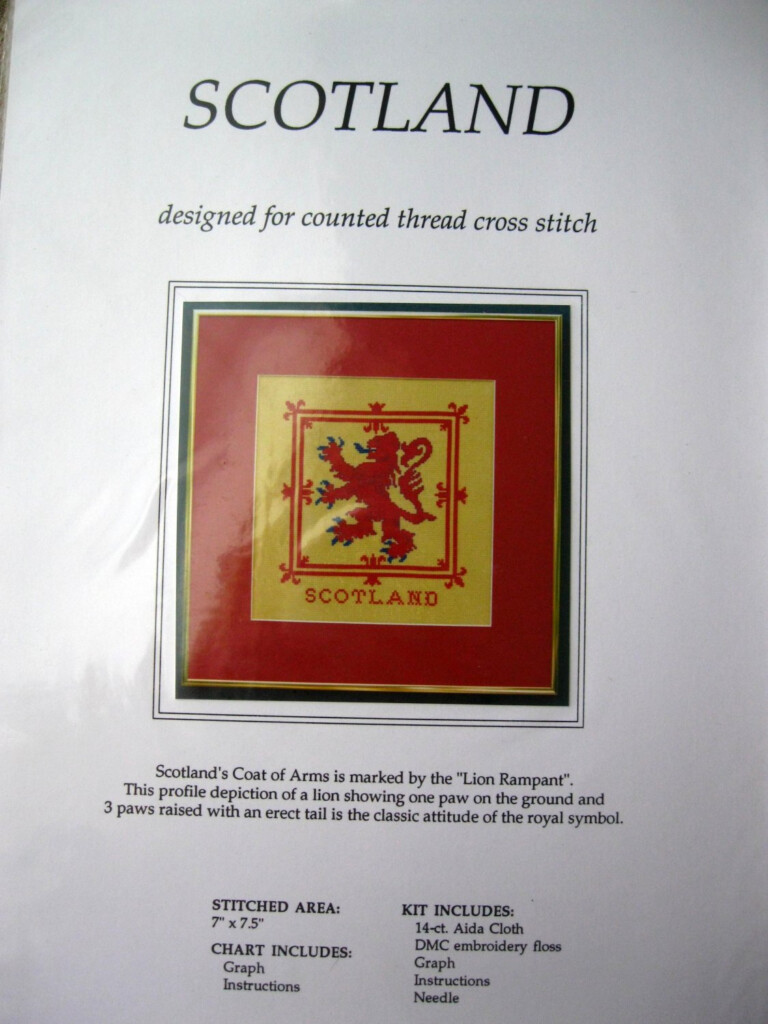 Scotland s Coat Of Arms Cross Stitch Pattern By Heartland House Designs - Coat Of Arms Cross Stitch Patterns