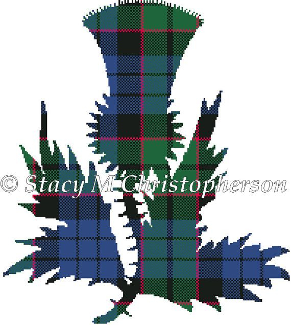 Scottish Tartan Thistle Cross Stitch Pattern Etsy UK Cross Stitch  - Easy Scottish Cross Stitch Patterns