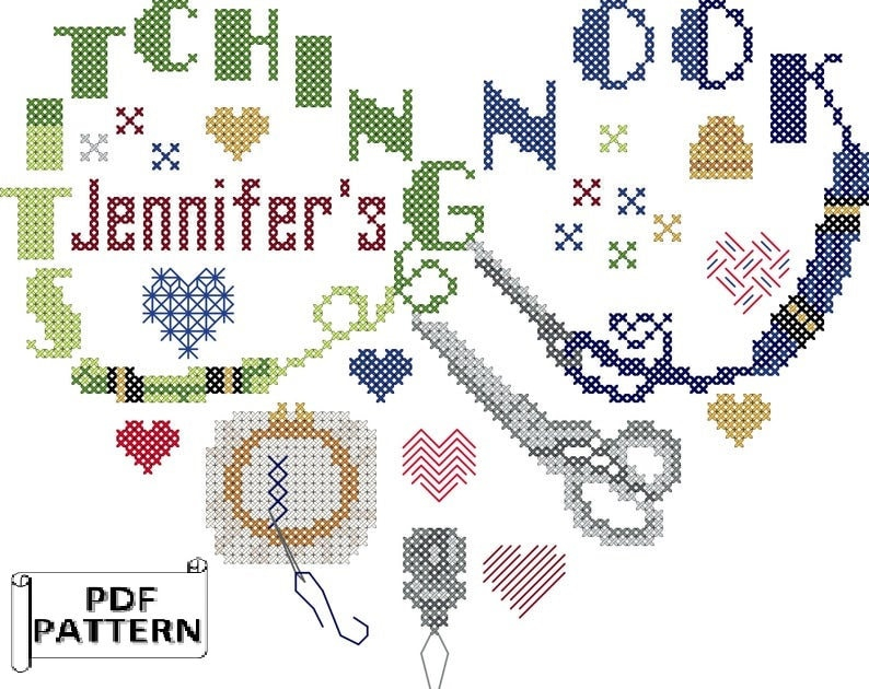 Sewing Craft Room Cross Stitch Pattern Sewing Notions With Etsy - Craft Room Cross Stitch Pattern