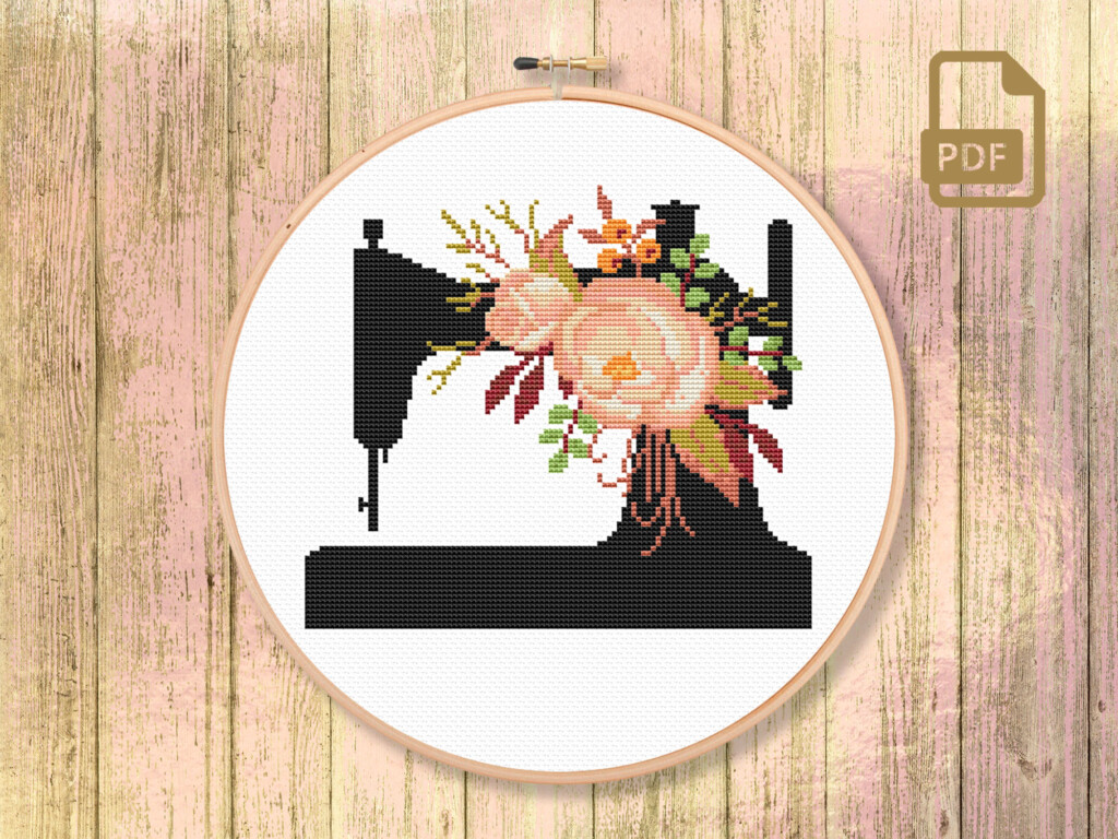 Sewing Machine Cross Stitch Pattern oth 082 Inspire Uplift - Singer Sewing Machine Cross Stitch Pattern