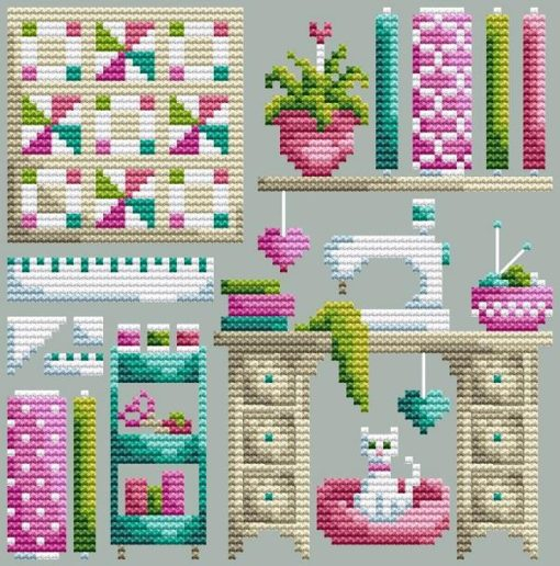 Shannon Christine THE SEWING ROOM Cross Stitch Pattern Anabella s - Craft Room Cross Stitch Pattern